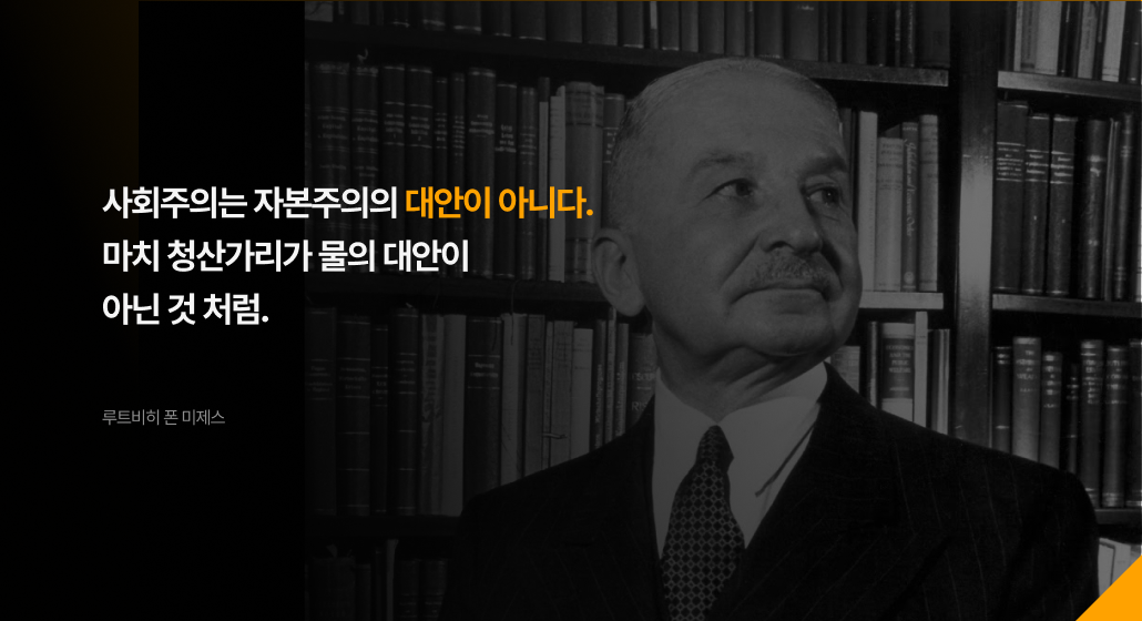 루트비히 폰 미제스의 사회주의와 자본주의에 관한 문구